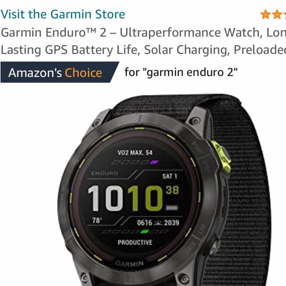 Model: Garmin Enduro 2
Screen size 1.4 Inches comes with extra band an charger - Picture 2 of 2